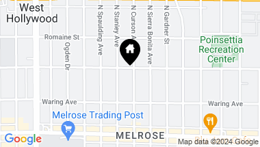 Map of 853 N Curson Avenue, Los Angeles CA, 90046