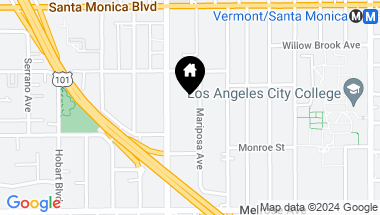 Map of 933 N Mariposa Avenue, Los Angeles CA, 90029