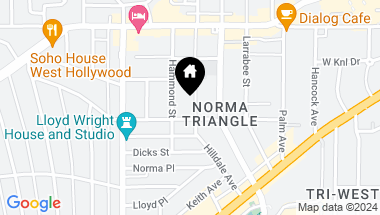 Map of 913 Hilldale Ave Unit: 2, West Hollywood CA, 90069