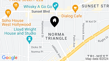 Map of 935 N San Vicente Blvd, West Hollywood CA, 90069