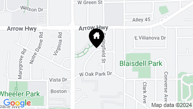 Map of 418 Saint Augustine Avenue, Claremont CA, 91711