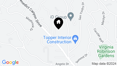 Map of 1210 Benedict Canyon Drive, Beverly Hills CA, 90210