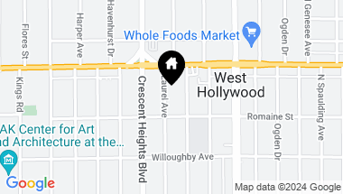 Map of 1026 N Laurel Avenue, West Hollywood CA, 90046