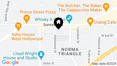 Map of 1010 Hammond Street 204, West Hollywood CA, 90069