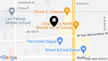 Map of 544 N Rimsdale Avenue, Covina CA, 91722
