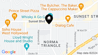 Map of 1007 N San Vicente Boulevard, West Hollywood CA, 90069