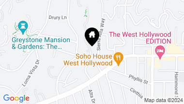 Map of 1100 N La Collina Drive, Beverly Hills CA, 90210