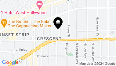 Map of 1125 N Kings Rd Unit: 103, West Hollywood CA, 90069