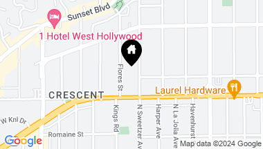 Map of 1203 N Sweetzer Ave Unit: 217, West Hollywood CA, 90069