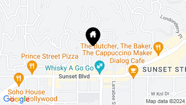 Map of 1232 Hilldale Ave, Los Angeles CA, 90069