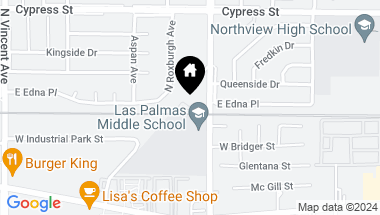 Map of 681 N Lark Ellen Avenue, Covina CA, 91722