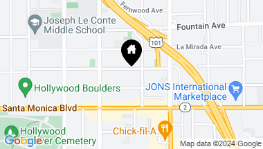 Map of 5616 Lexington Avenue, Los Angeles CA, 90038