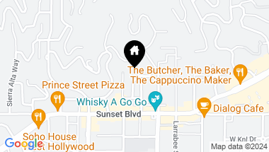 Map of 1237 Hilldale Ave, Los Angeles CA, 90069