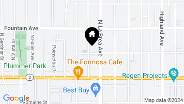 Map of 1202 N Detroit Street, West Hollywood CA, 90046