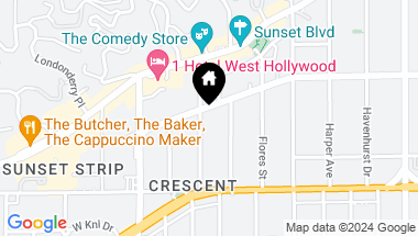 Map of 1240 N Olive Dr, West Hollywood CA, 90069