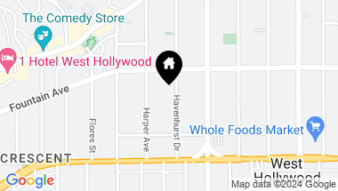 Map of 1253 Havenhurst Drive, West Hollywood CA, 90046