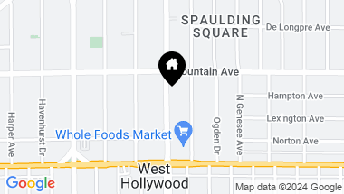 Map of 1250 N Fairfax Ave Unit: 408, West Hollywood CA, 90046