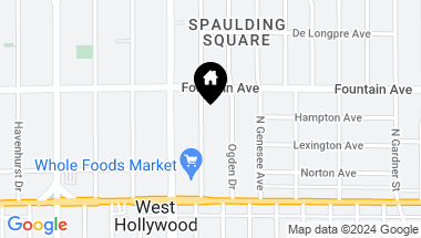 Map of 1220 N Orange Grove Ave Unit: 12, West Hollywood CA, 90046