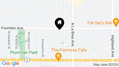 Map of 1242 N FORMOSA Avenue, West Hollywood CA, 90046