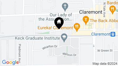 Map of 744 W 1st Street, Claremont CA, 91711