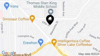 Map of 4112 Effie Street, Los Angeles CA, 90029