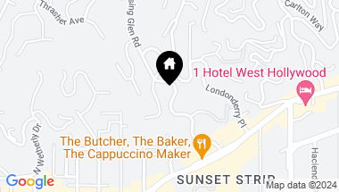 Map of 1271 Sunset Plaza Drive, Los Angeles CA, 90069
