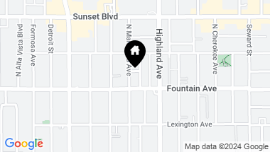 Map of 1318 N Mansfield Ave, Los Angeles CA, 90028