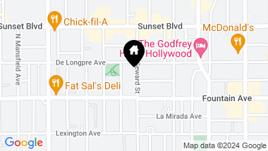 Map of 1341 Seward Street, Los Angeles CA, 90028