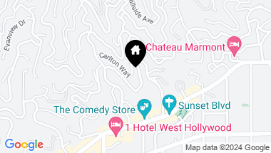 Map of 8436 Carlton Way, Los Angeles CA, 90069