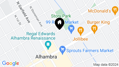 Map of 200 206 Elgin Street, Alhambra CA, 91801