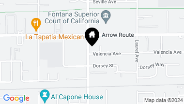 Map of 17714 Valencia Avenue, Fontana CA, 92335