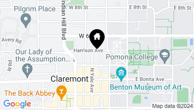 Map of 232 Harrison Avenue, Claremont CA, 91711