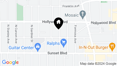 Map of 1617 N Fuller Avenue, Los Angeles CA, 90046