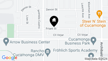 Map of 9373 Friant Street, Rancho Cucamonga CA, 91730