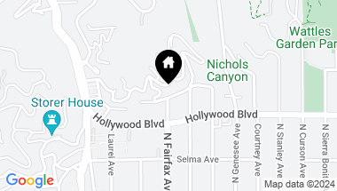 Map of 7887 Hillside Ave, Los Angeles CA, 90046