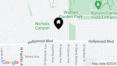 Map of 1727 N Stanley Ave, Los Angeles CA, 90046