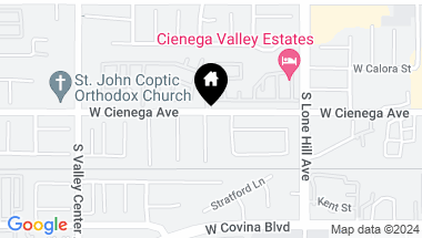 Map of 1238 W Cienega Avenue, San Dimas CA, 91773