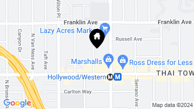 Map of 1746 N Garfield Pl Unit: 303, Los Angeles CA, 90028