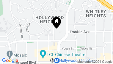Map of 1908 Hillcrest Road, Los Angeles CA, 90068