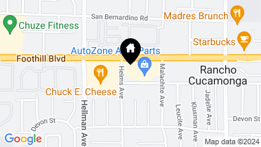 Map of 9445 Foothill Boulevard, Rancho Cucamonga CA, 91730