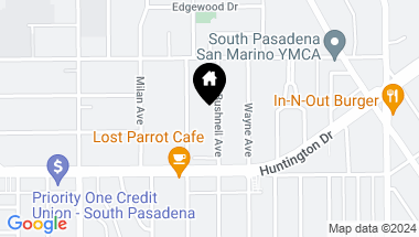 Map of 1721 Bushnell Avenue, South Pasadena CA, 91030