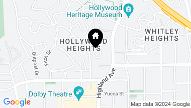 Map of 1947 Glencoe Way, Hollywood Hills CA, 90068