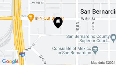 Map of 604 692 W 4th Street, San Bernardino CA, 92410