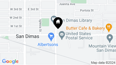 Map of 301 W Bonita Avenue, San Dimas CA, 91773
