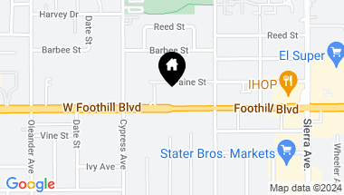 Map of 16602 Foothill Boulevard, Fontana CA, 92335