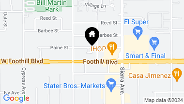 Map of 16775 Paine Street, Fontana CA, 92336