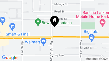 Map of 8053 Palmetto Avenue, Fontana CA, 92336