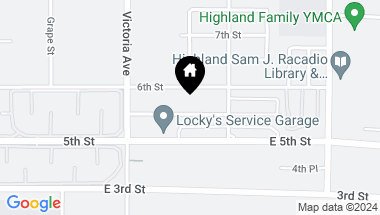 Map of 26624 Ward Street, Highland CA, 92346