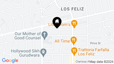 Map of 2115 Rodney Dr, Los Angeles CA, 90027