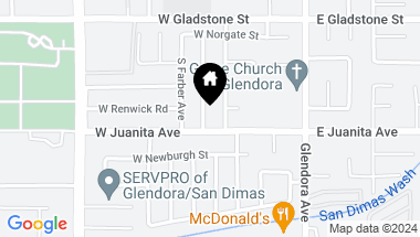 Map of 1520 S JENIFER Avenue, Glendora CA, 91740